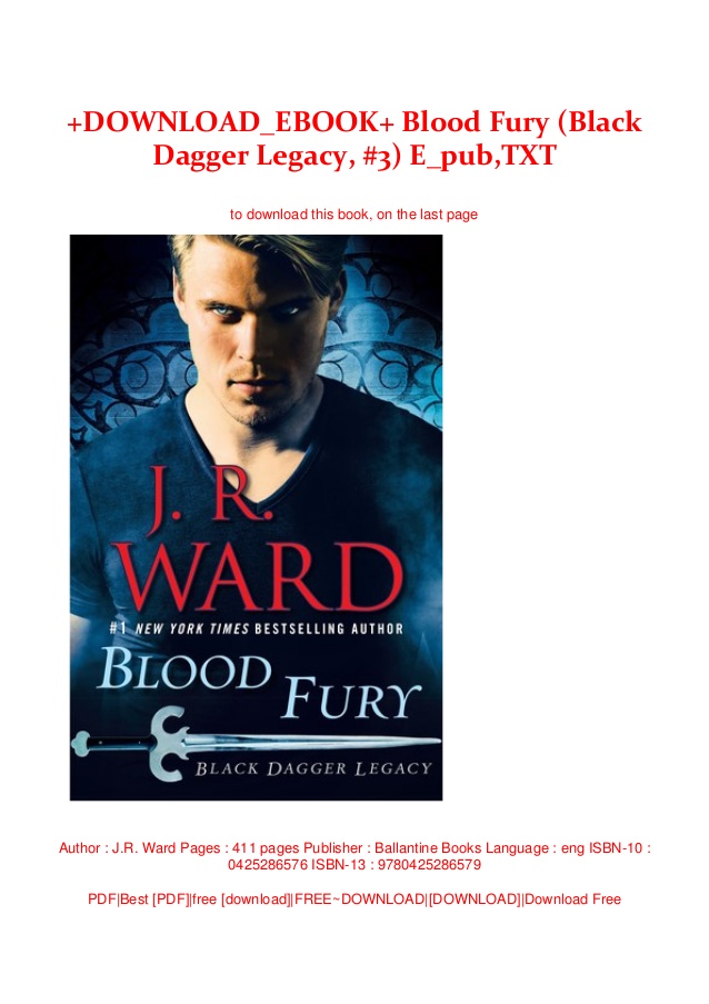 Blood Fury Black Dagger English Pdf